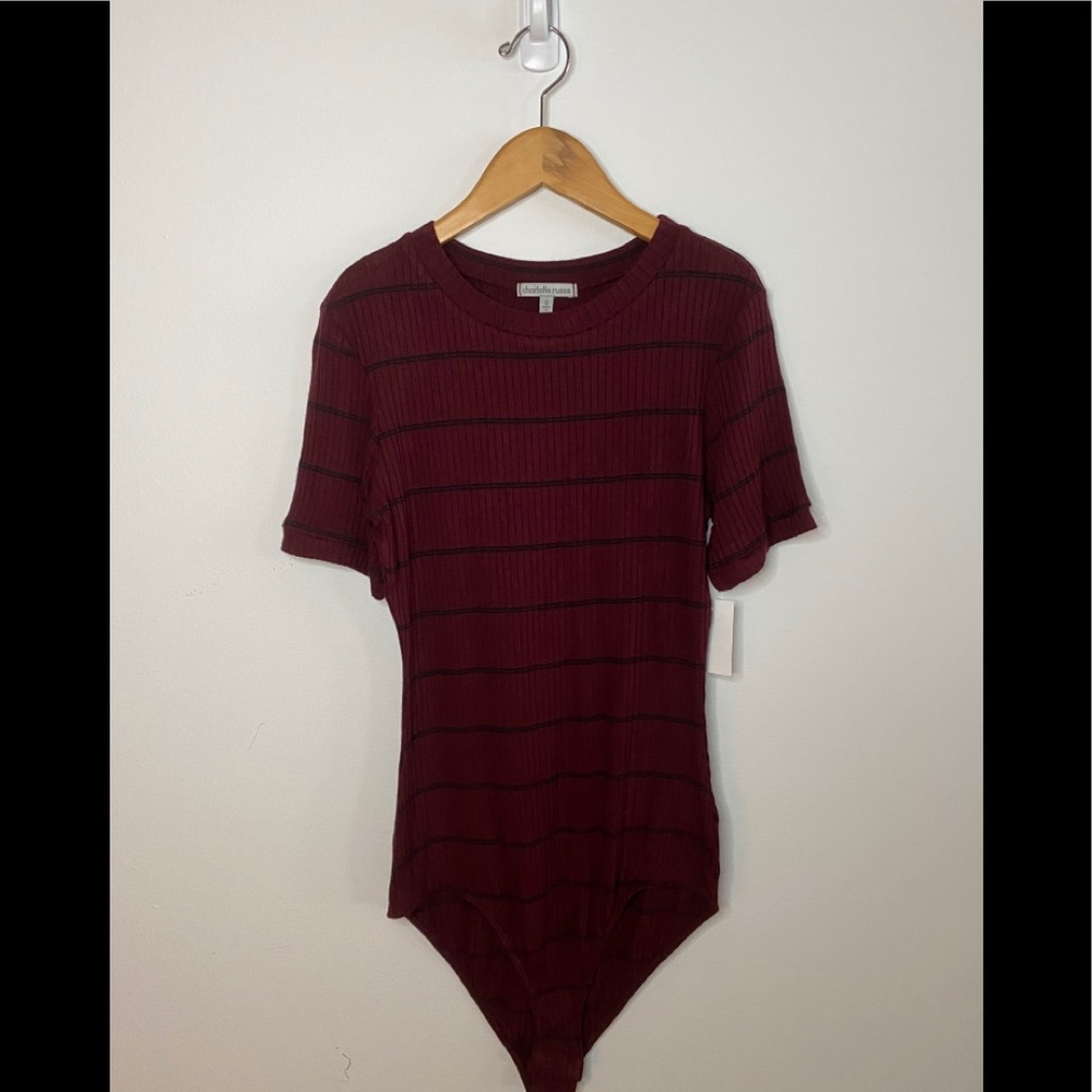 Charlotte Russe Striped Bodysuit